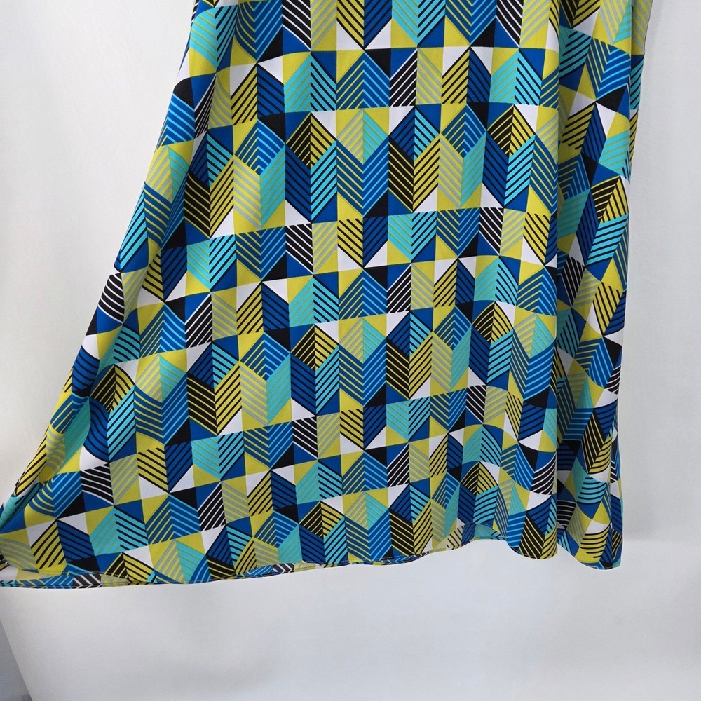 Calvin Klein Women's Sleeveless Geometric Print Knee Length Dress Size 16 - Picture 4 of 7